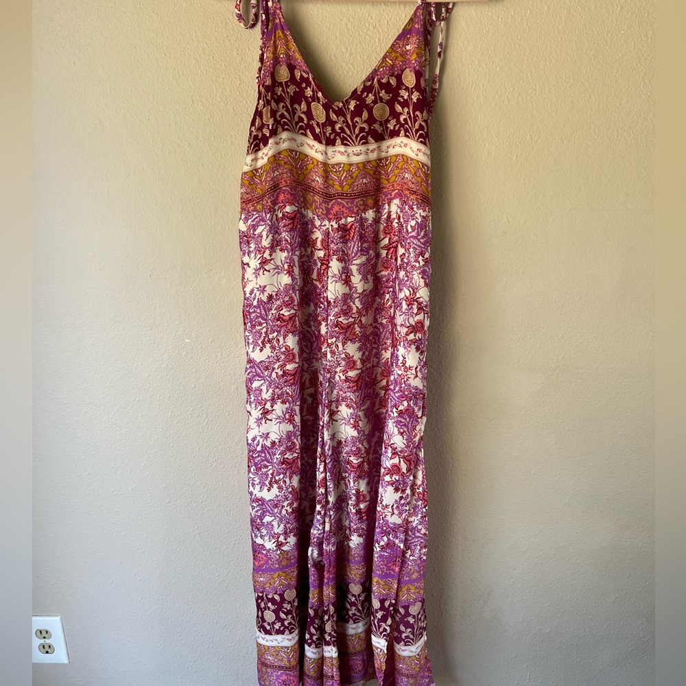 Free People pink floral jumpsuit